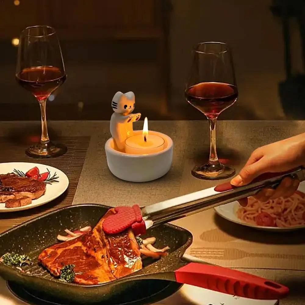 Purrfect Glow™ Kitten Candle Holder
