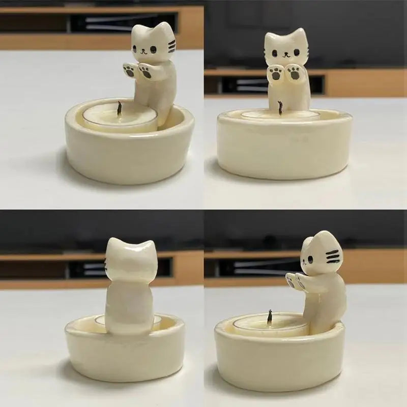 Purrfect Glow™ Kitten Candle Holder