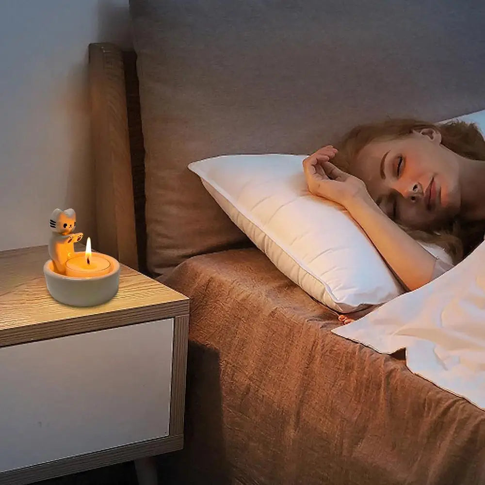 Purrfect Glow™ Kitten Candle Holder