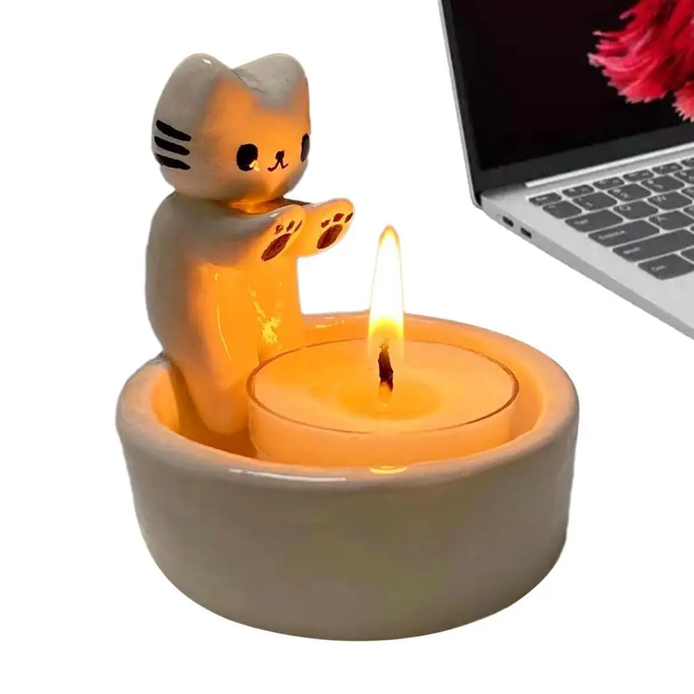 Purrfect Glow™ Kitten Candle Holder