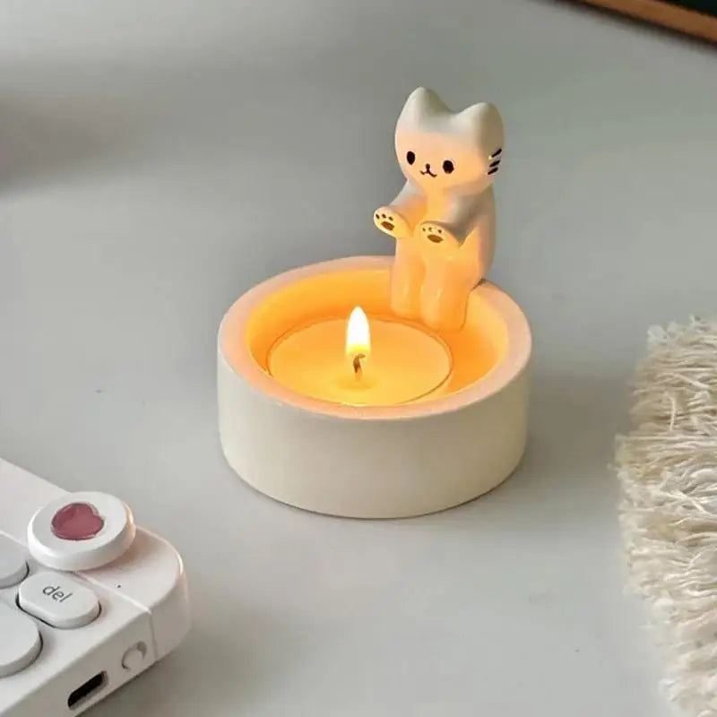 Purrfect Glow™ Kitten Candle Holder